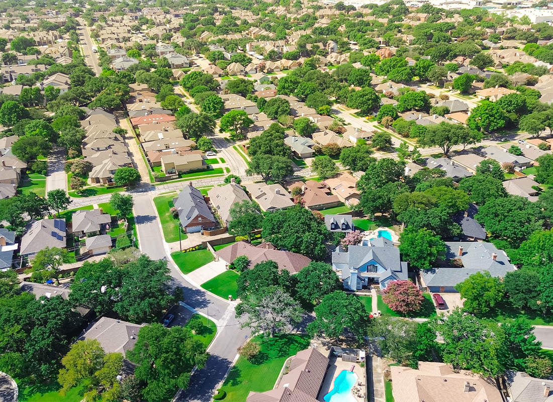 Arlington, TX - Sustainable Urban Planning Residential Neighborhood Green Community in North Arlington, Texas