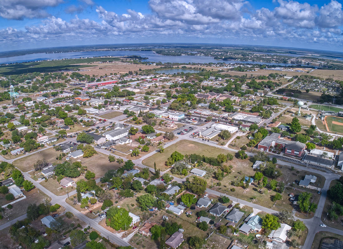 Debary, FL - Lake Placid is a Small Town in the Interior Region of Florida Stretching for Miles on a Cloudy Day
